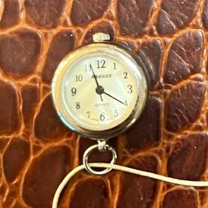 Silver Watch on 18 inch chain